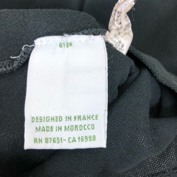 Lacoste Short Sleeve Two-Button Classic Fit Pique Polo Black Sz XL - Picture 6 of 8